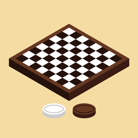 Chess design over beige background, vector illustration eps10のイラスト素材
