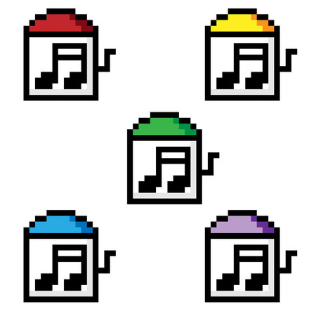 pixel art pixel icons set - can be used as a logo or iconのイラスト素材