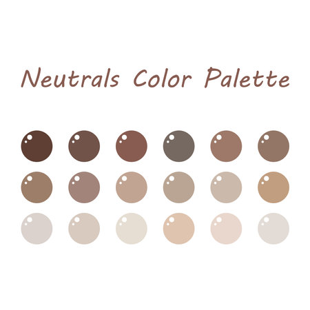 Vector set of beige, brown and beige color palette.のイラスト素材