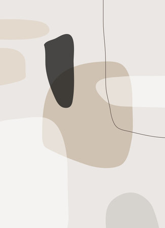 Abstract background with simple shapes in pastel colors. Vector illustration.のイラスト素材