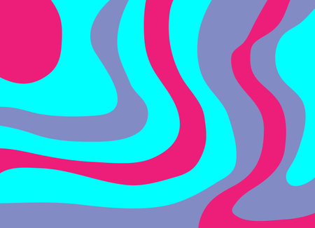 Abstract background with wavy lines in pink and blue colors. Vector illustrationのイラスト素材