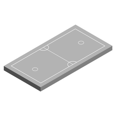 Isometric soccer field icon. Vector illustration of a soccer field.のイラスト素材