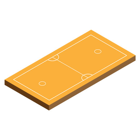 Isometric soccer field icon. Flat illustration of football field vector icon for webのイラスト素材