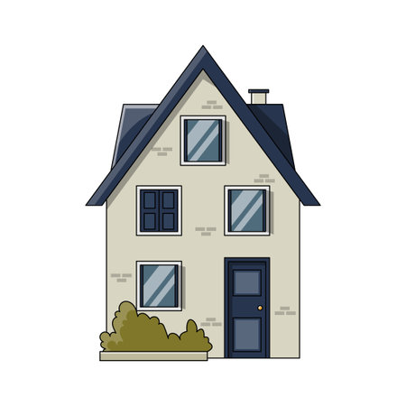 house icon over white background. colorful design. vector illustratonのイラスト素材