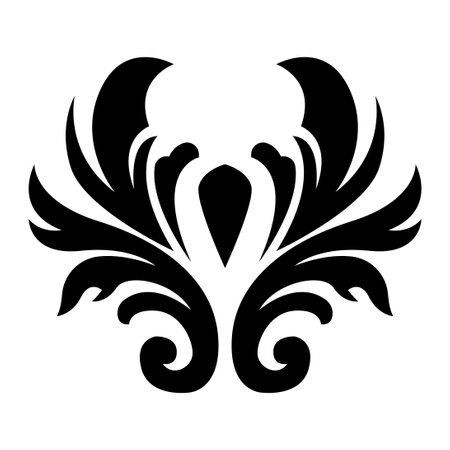 ornament in the style of baroque on a white backgroundのイラスト素材