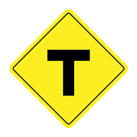 Traffic sign T on a white background. Vector illustration. Eps 10のイラスト素材