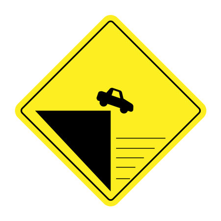 Warning triangle on white background. Vector illustration. Warning triangle with carのイラスト素材