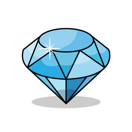Diamond icon. Gem stone and precious theme. Isolated design. Vector illustrationのイラスト素材