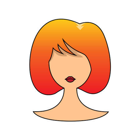 beautiful woman face with hairstyle design vector illustration eps 10のイラスト素材