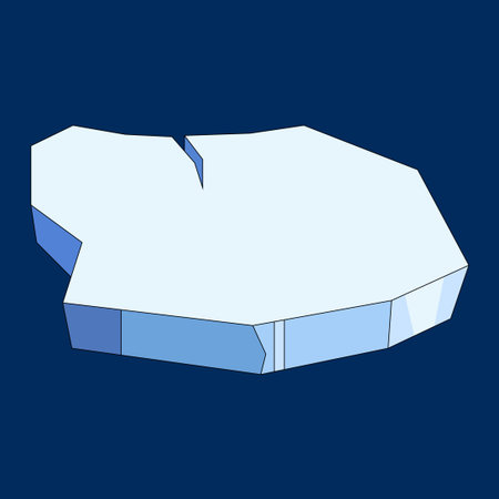 Iceberg icon. Flat illustration of iceberg vector icon for webのイラスト素材