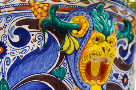 Texture of ceramic flower pot.の写真素材