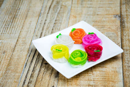 Desserts in the color white.の写真素材