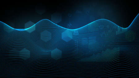 Landing page. Abstrack background locked computer screen or application  and perspective wording....