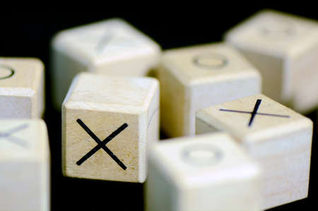 Wooden cubics.の写真素材