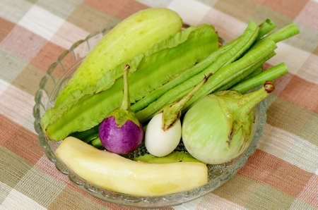 Side dishes of fresh vegetable in Thai style の写真素材