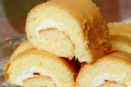 Soft cake rolls の写真素材