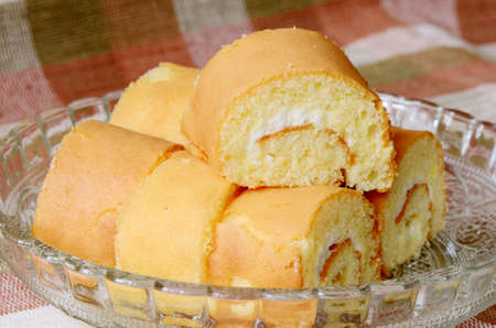 Soft cake rolls の写真素材