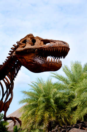 Public parks of statues and dinosaur bones at Phu-Kum-Khao in Kalasin province, northeast Thailand の写真素材