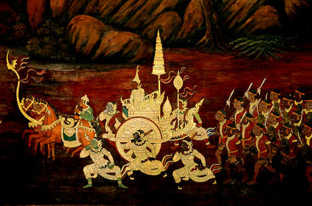 Thai Art Wall Painting のeditorial素材