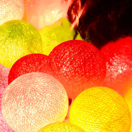 Decorating Light Balls の写真素材