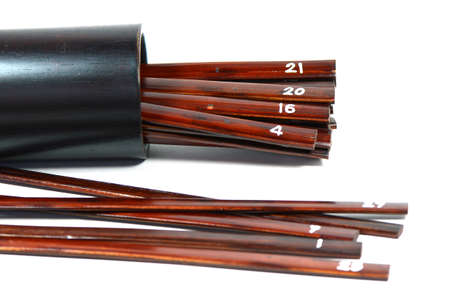 Chinese Fortunetelling Stick or Siam-see is the fortune teller media in traditional style usually  seen in the Thai temples and Chinese shrines の写真素材