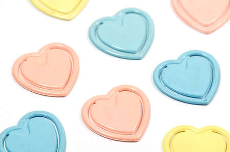 Hearts on white の写真素材