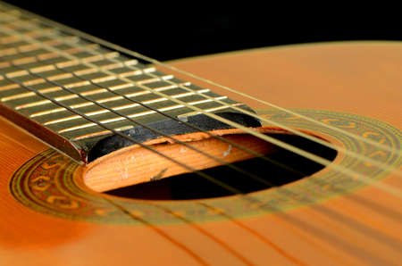 The Classic Guitar with Black Background 