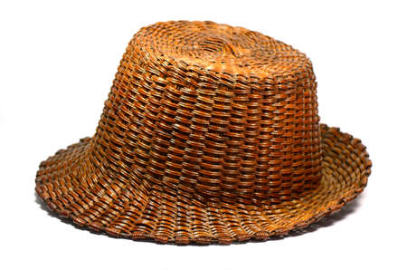 Male hat made from rattan stalk の写真素材