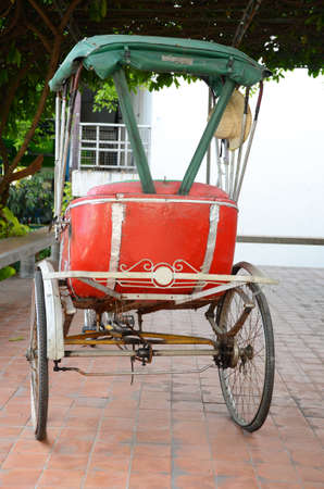 Tricycle ; Thai old style transportation の写真素材