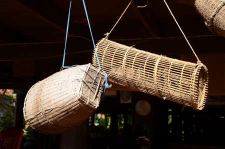 Thailand s rural container made from bamboo の写真素材