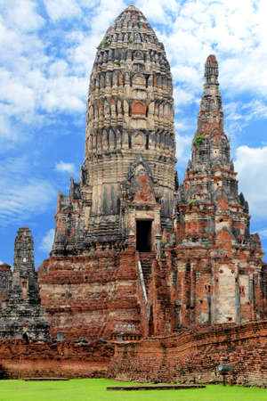 The ancient temple  Wat Chaiwattanaram  ; in Ayutthaya province, Thailand の写真素材