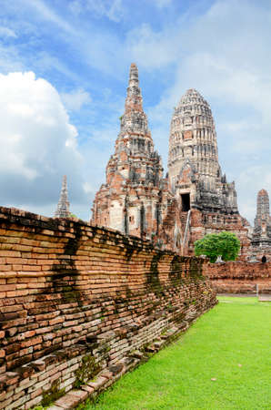 The ancient temple  Wat Chaiwattanaram  ; in Ayutthaya province, Thailand の写真素材