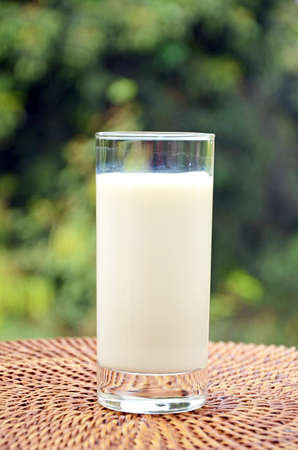 A glass of fresh milk, simple and good calcium diet source の写真素材