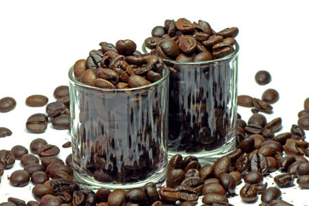 Roasted coffee beans prepared to make a very good coffee の写真素材