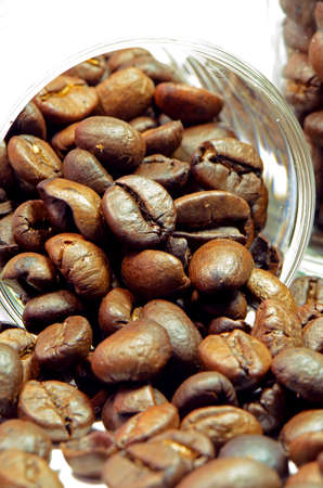 Roasted coffee beans prepared to make a very good coffee drink shot  A best coffee come from Brazil の写真素材