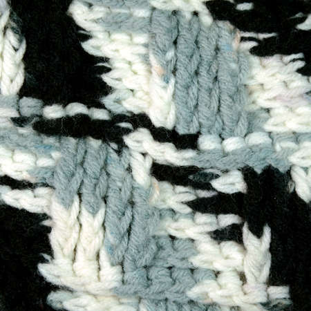 Crochet Pattern in Black, Gray and White Color の写真素材