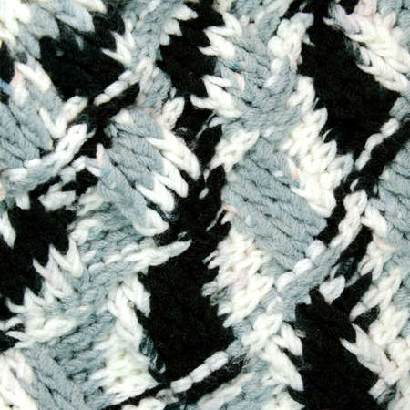 Crochet Pattern in Black, Gray and White Color の写真素材