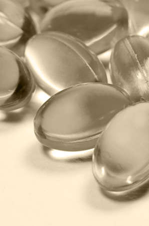 Oval shape of soft gelatin capsule use in pharmaceutical の写真素材