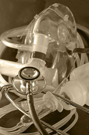 Medical devices and intravenous solution for emergency medicine の写真素材
