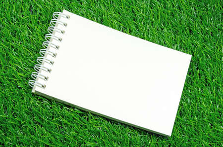Note Pad on Artificial Turf の写真素材