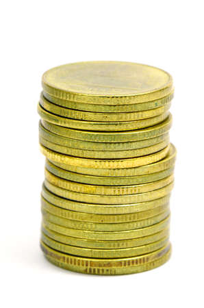   Save to a Lightbox   9660;    Find Similar Images    Share   9660; Stack of Ancient Gold Coins Isolated on White Background の写真素材