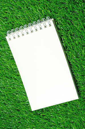 Note Pad on Artificial Turf の写真素材
