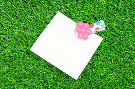 Note Pad on Artificial Turf の写真素材