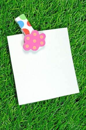 Note Pad on Artificial Turf の写真素材