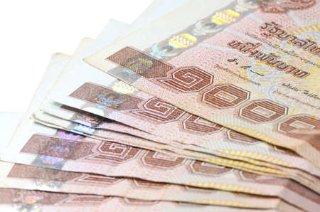 Thai Currency in Closed Up の写真素材