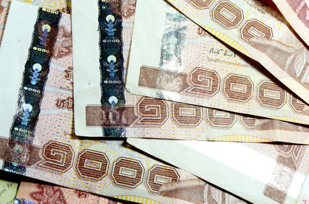 Thai Currency in Closed Up の写真素材