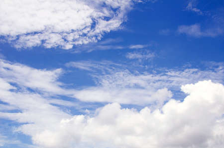 Summer sky with white cloud の写真素材