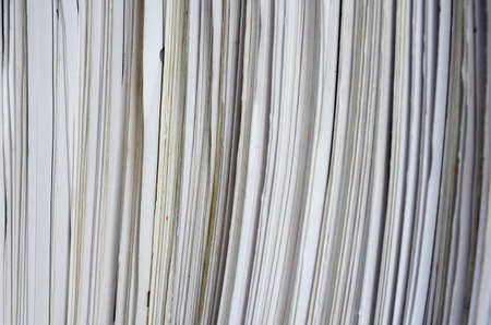 Piles of old paper in closed-up 