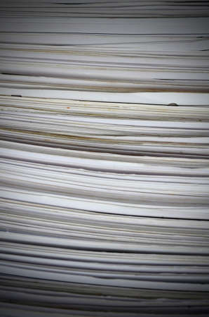 Piles of old paper in closed-up の写真素材