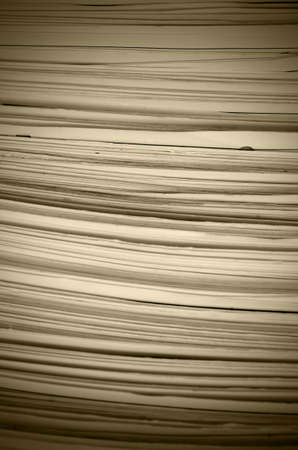 Piles of old paper in closed-up 